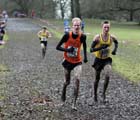 Dan Garbutt (Durham City) and Jack Martin (Stockport) during the senior mens Northern Cross Country Champs, Knowsley Safari Park. Photo: David T. Hewitson/Sports for All Pics